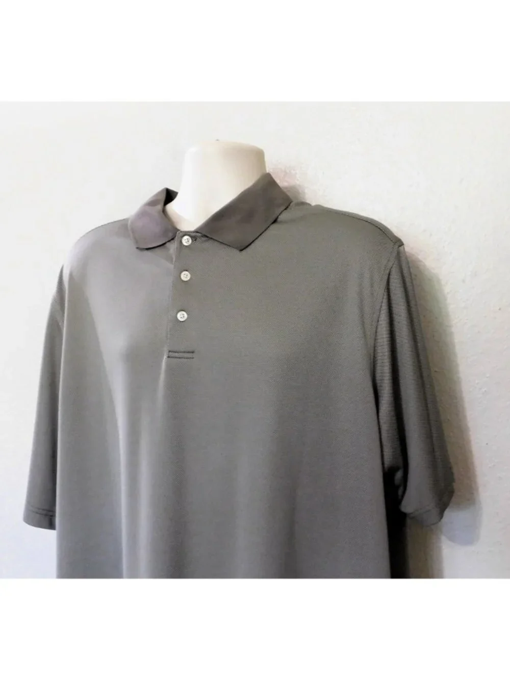 Walter Hagen Hydro-Dri Polo Golf Shirt Mens 2XL Brown Polyester Short Sleeve